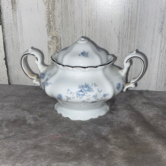 Haviland Other - 1103 Johann Haviland Elegant Blue Garland Porcelain Sugar Bowl